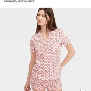 Women's Floral Short Sleeves and Shorts Pajama Set Red - Roller Rabbit x Target
